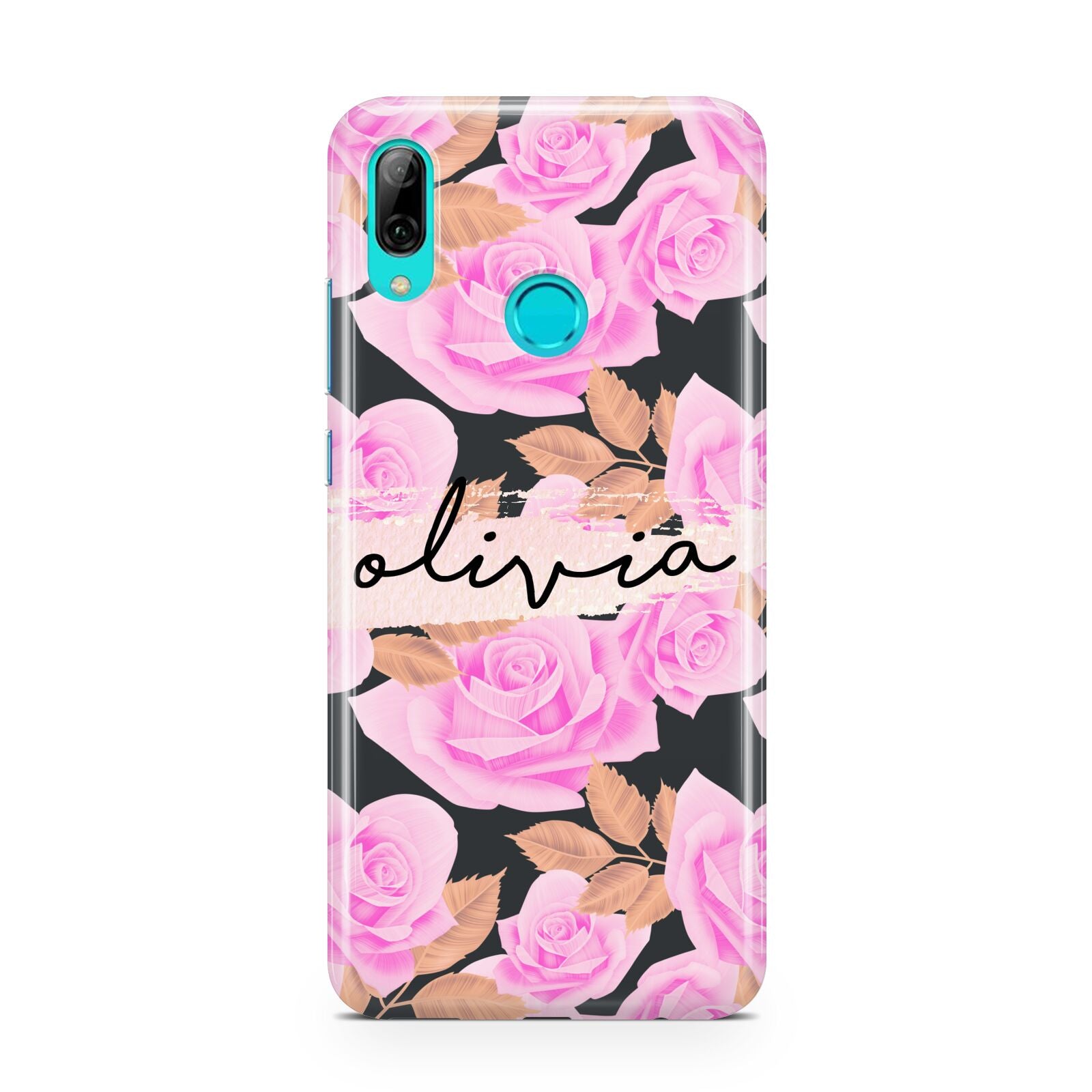 Personalised Floral Pink Roses Huawei P Smart 2019 Case