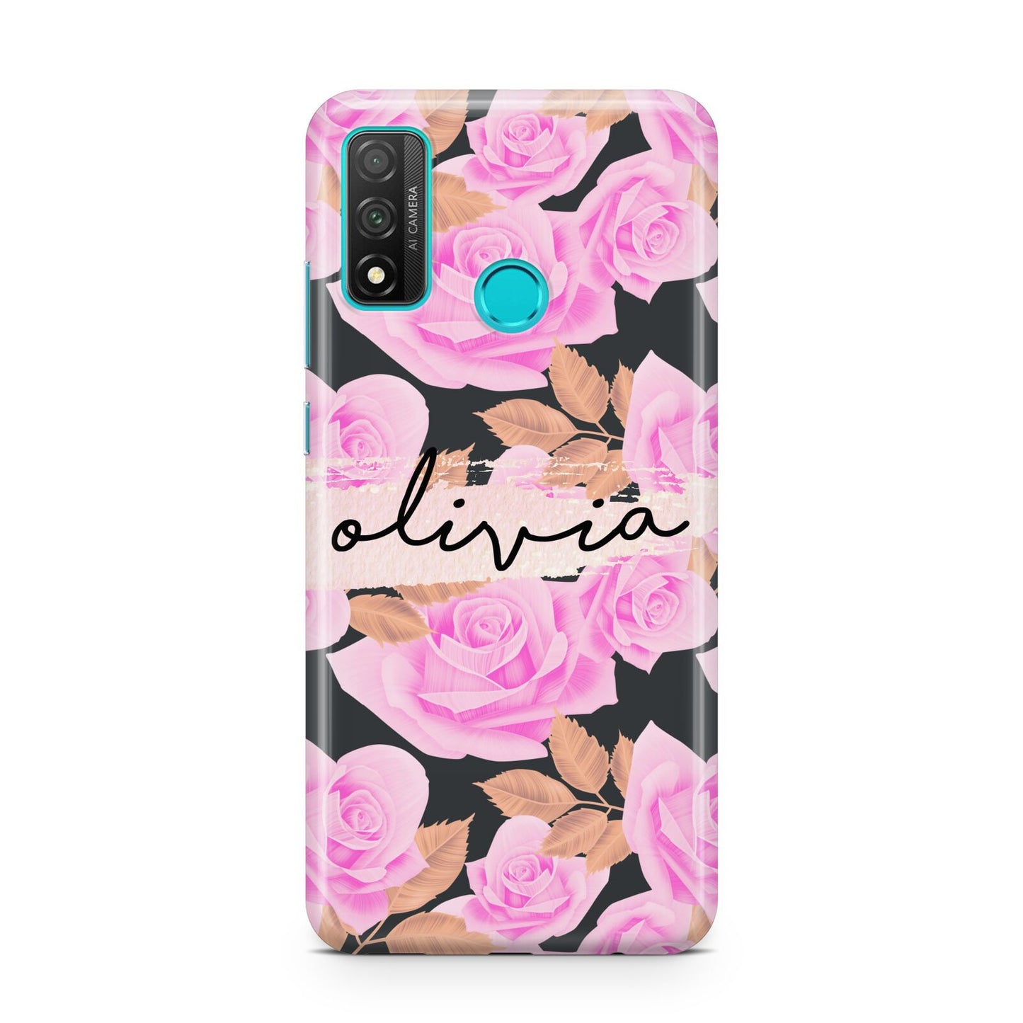 Personalised Floral Pink Roses Huawei P Smart 2020