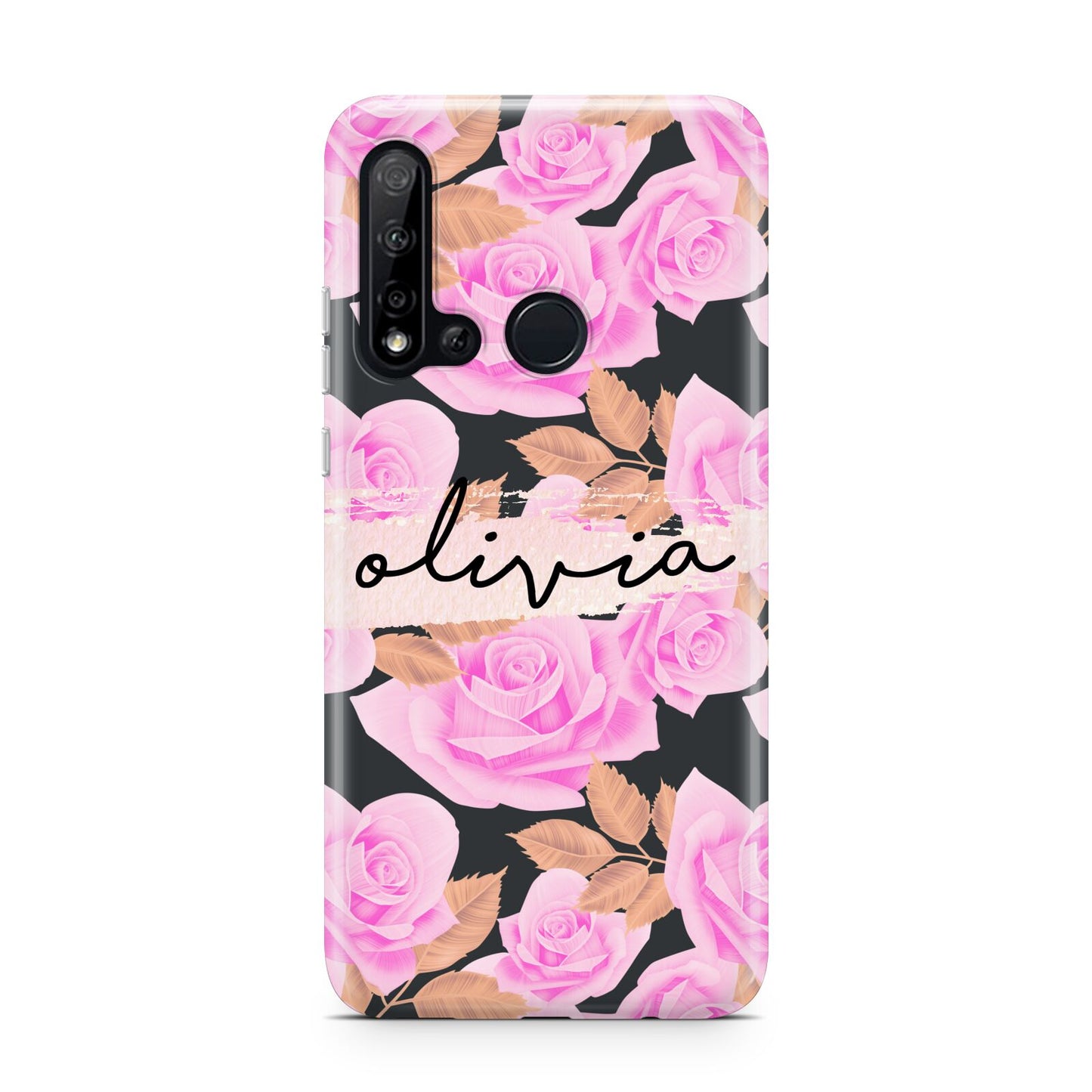 Personalised Floral Pink Roses Huawei P20 Lite 5G Phone Case