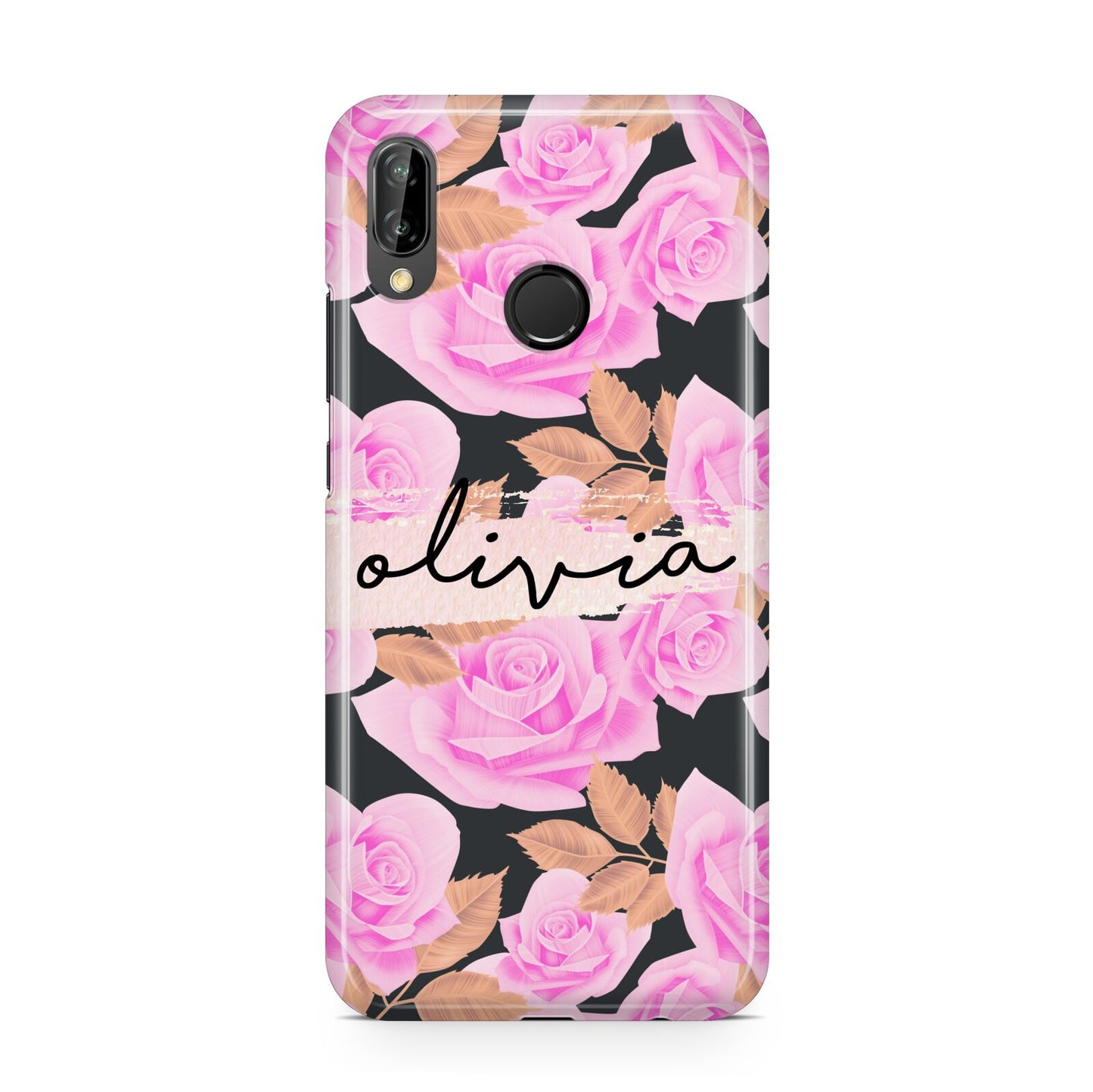 Personalised Floral Pink Roses Huawei P20 Lite Phone Case