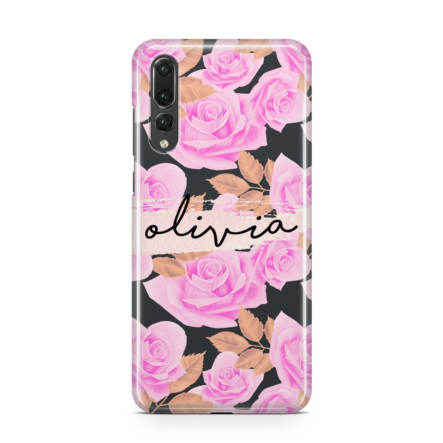 Personalised Floral Pink Roses Huawei P20 Pro Phone Case