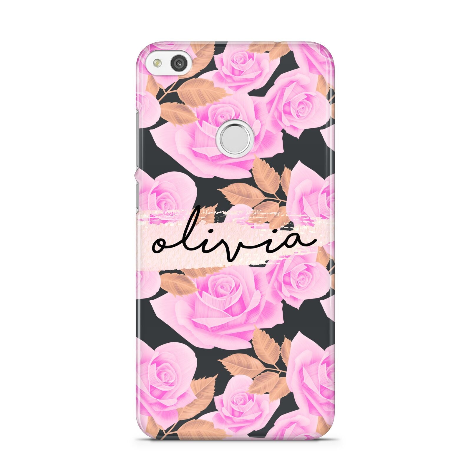 Personalised Floral Pink Roses Huawei P8 Lite Case