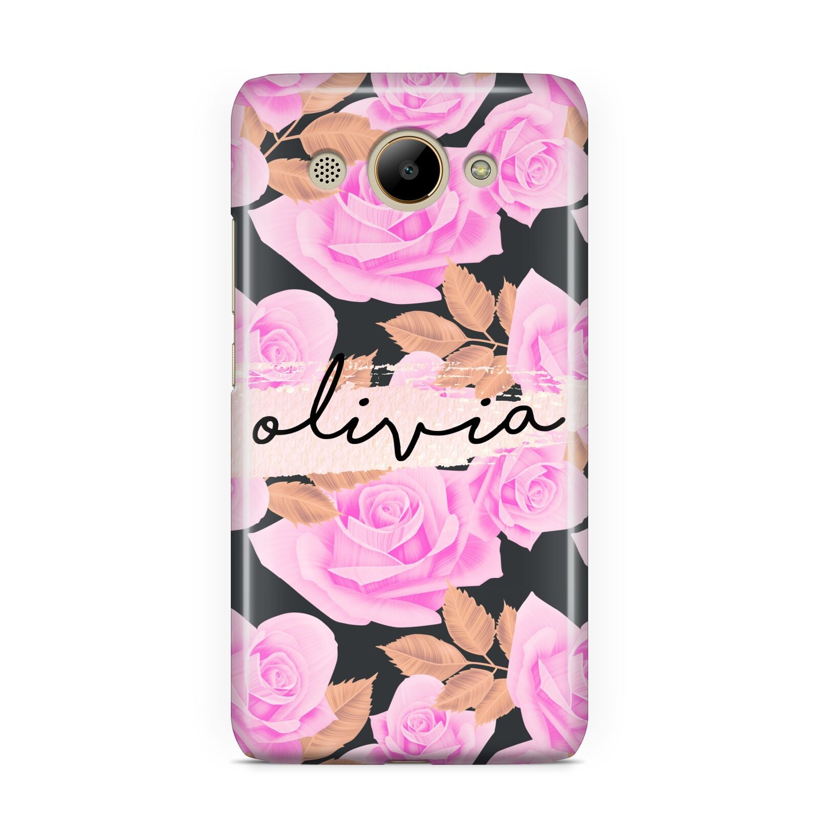 Personalised Floral Pink Roses Huawei Y3 2017