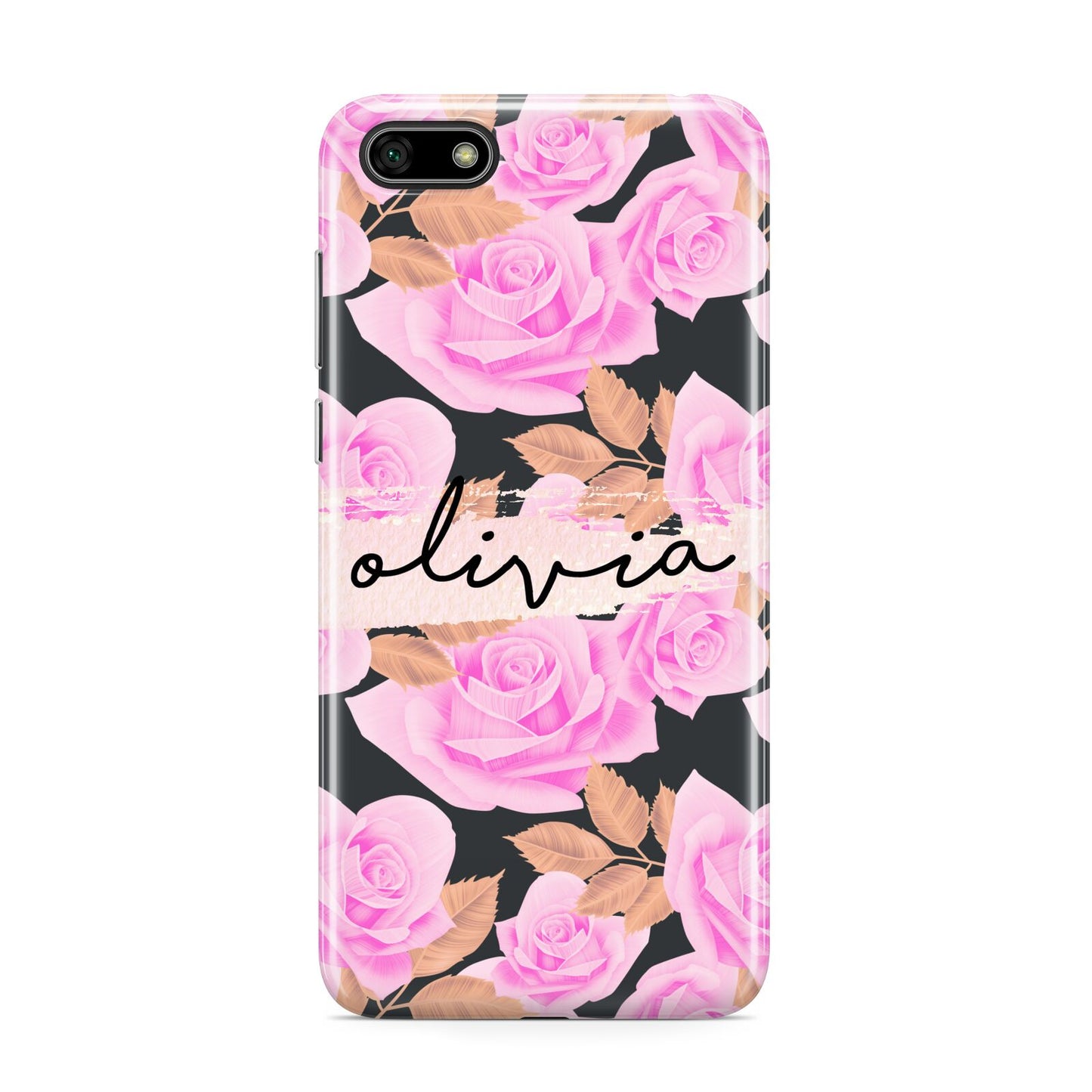 Personalised Floral Pink Roses Huawei Y5 Prime 2018 Phone Case