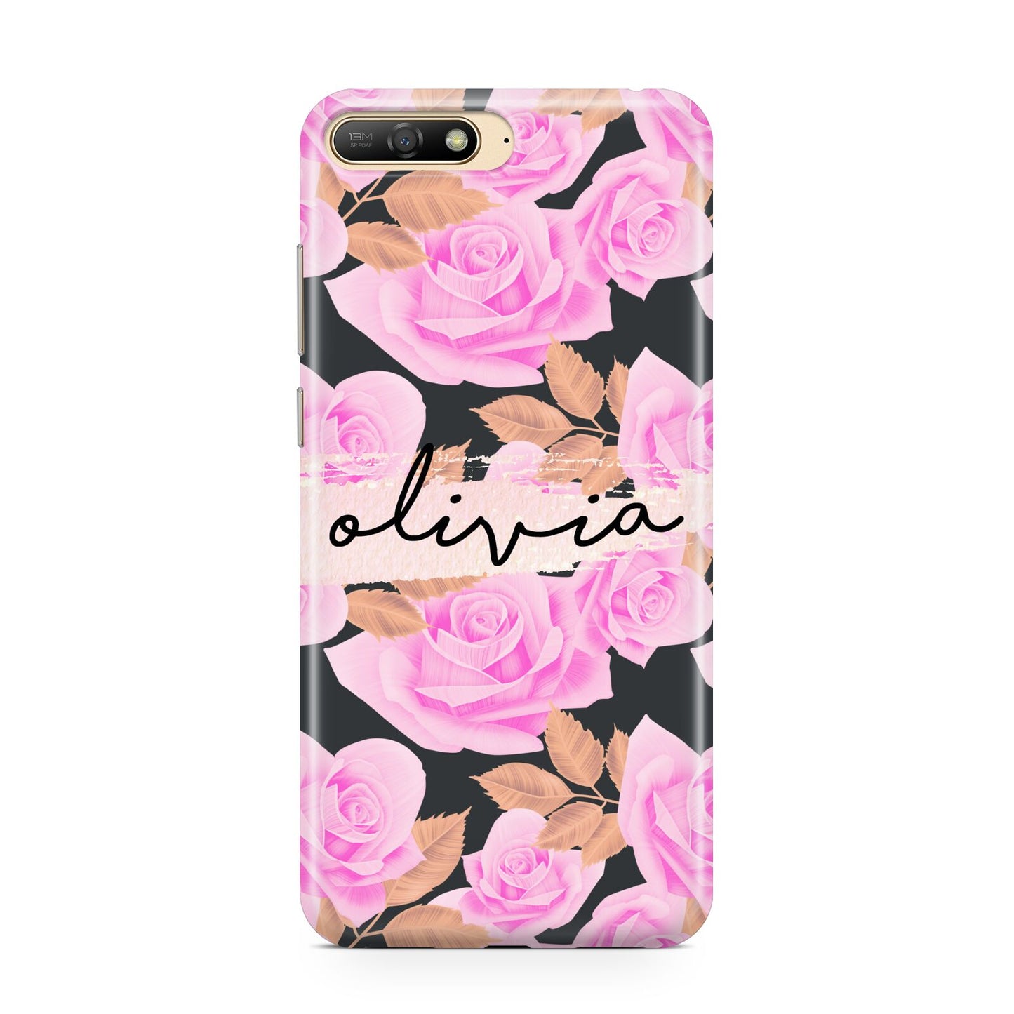 Personalised Floral Pink Roses Huawei Y6 2018