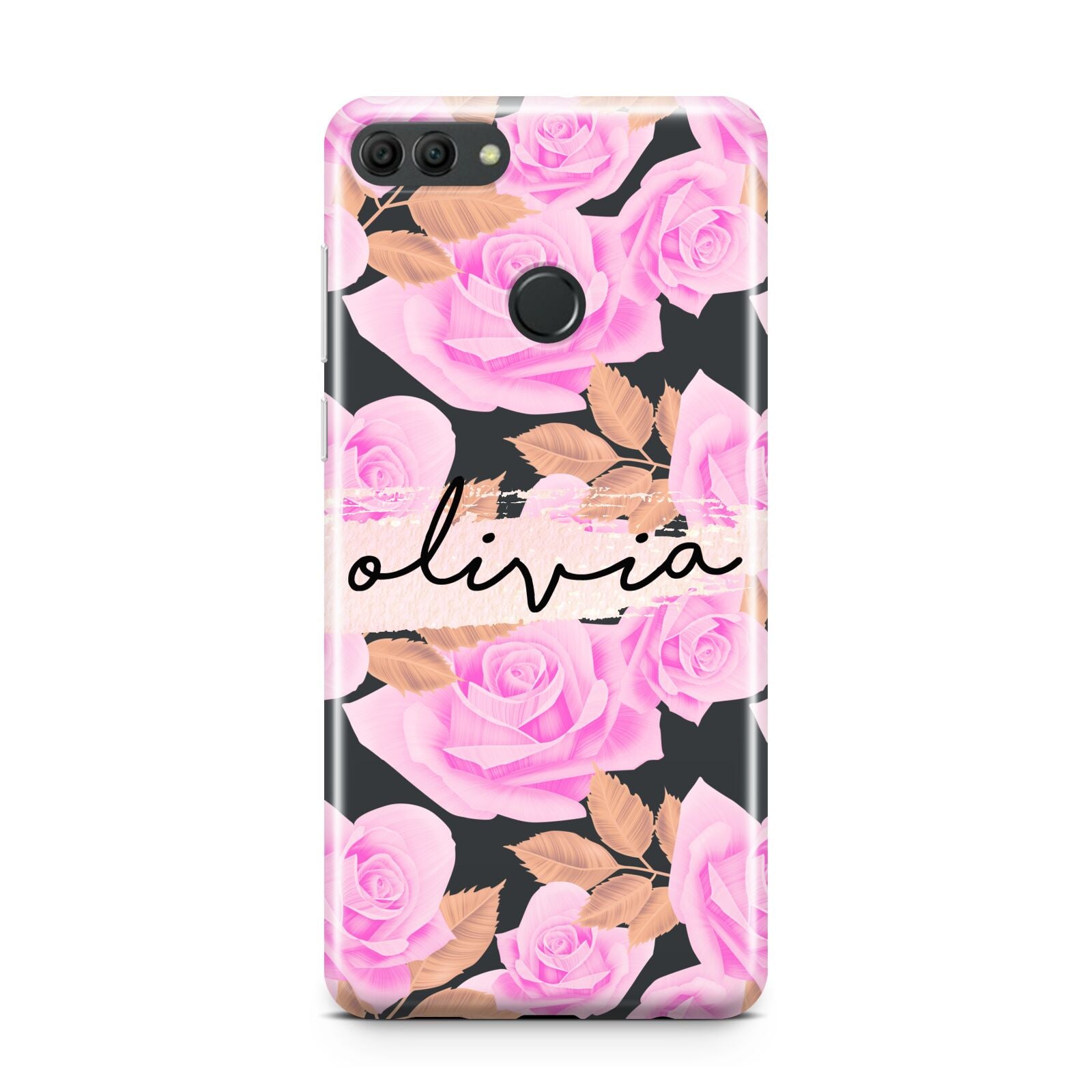 Personalised Floral Pink Roses Huawei Y9 2018