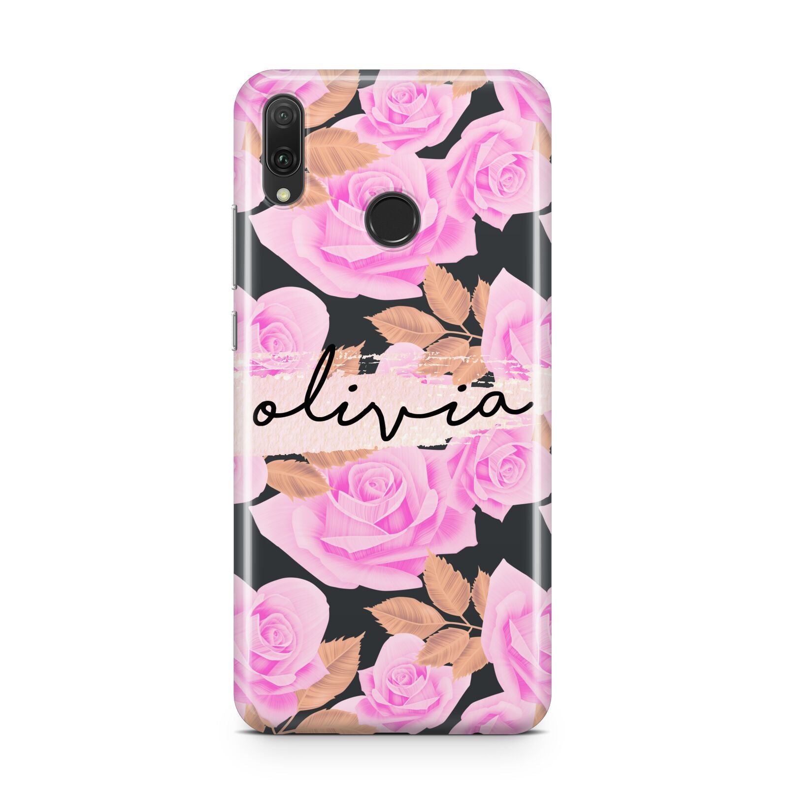 Personalised Floral Pink Roses Huawei Y9 2019