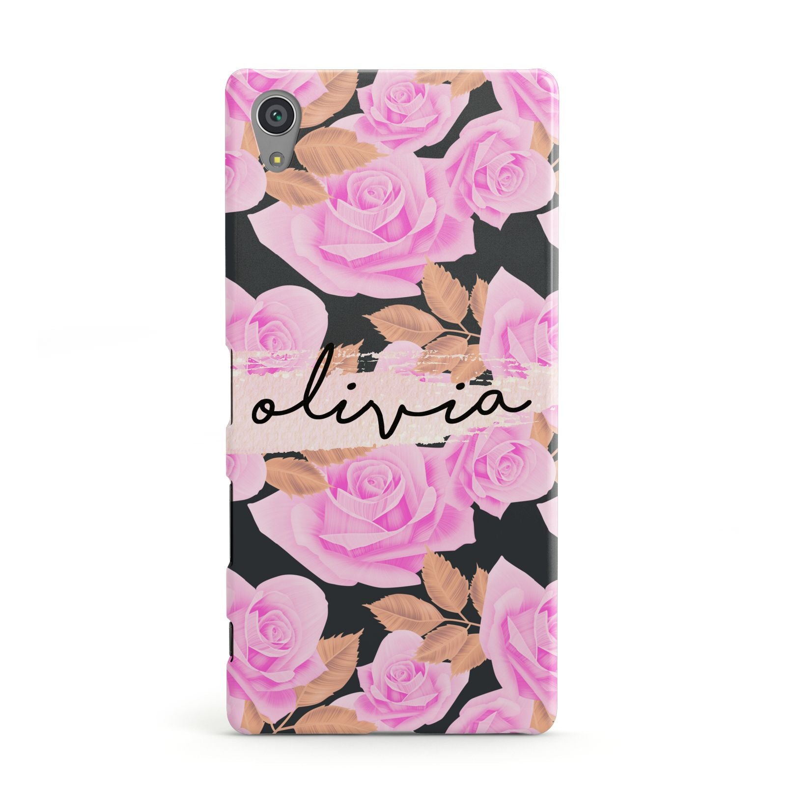 Personalised Floral Pink Roses Sony Xperia Case