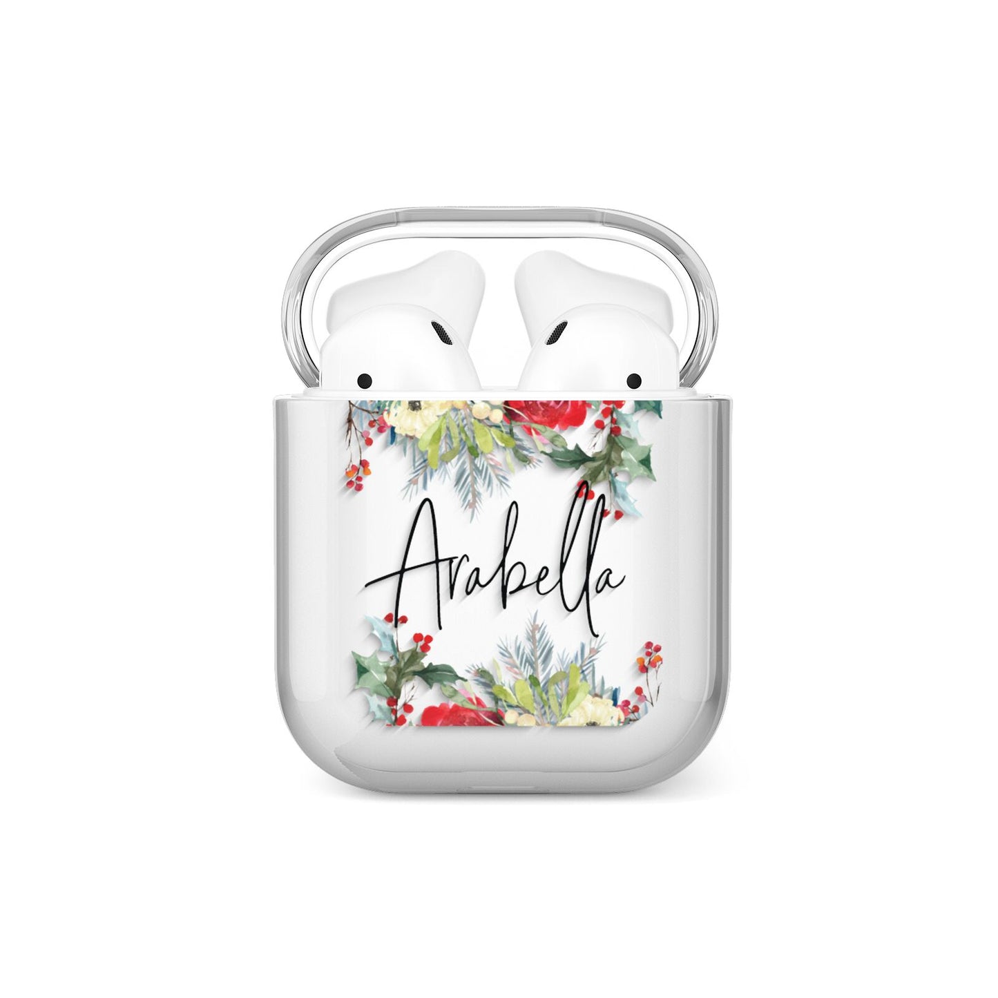 Personalised Floral Winter Arrangement AirPods Case