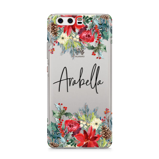 Personalised Floral Winter Arrangement Huawei P10 Phone Case