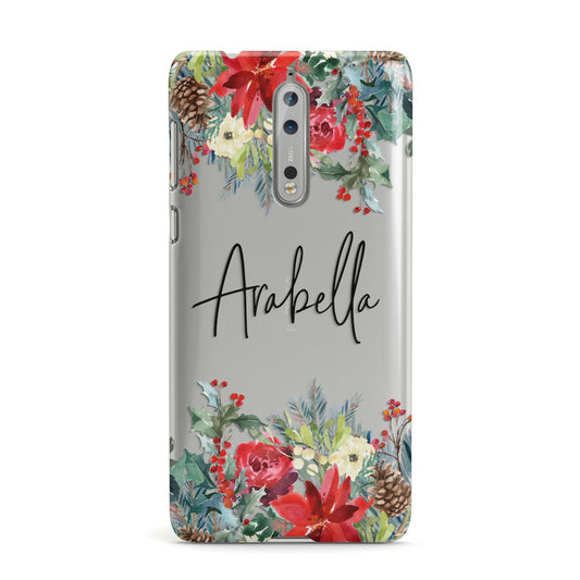 Personalised Floral Winter Arrangement Nokia Case