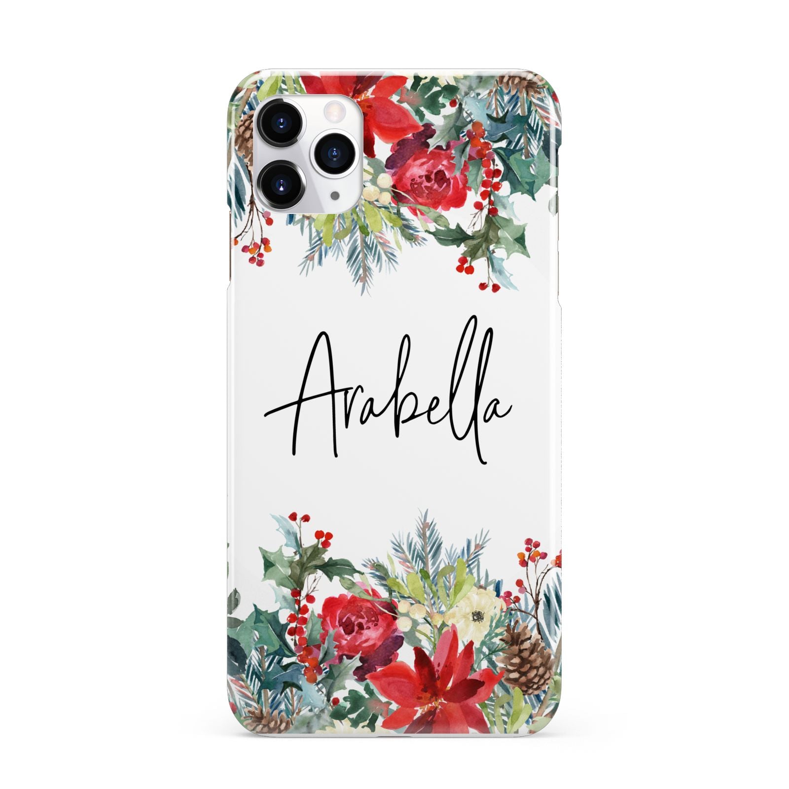 Personalised Floral Winter Arrangement iPhone 11 Pro Max 3D Snap Case
