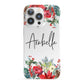 Personalised Floral Winter Arrangement iPhone 13 Pro Full Wrap 3D Snap Case