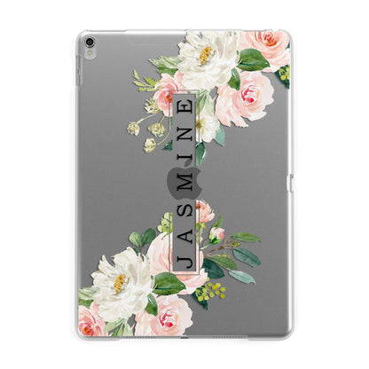 Personalised Floral Wreath with Name Apple iPad Silver Case