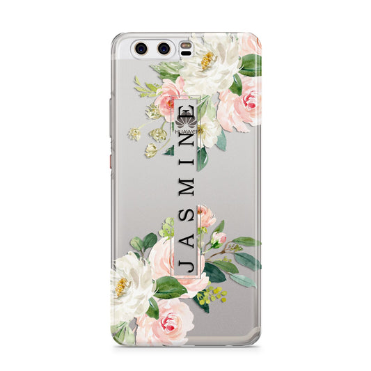 Personalised Floral Wreath with Name Huawei P10 Phone Case