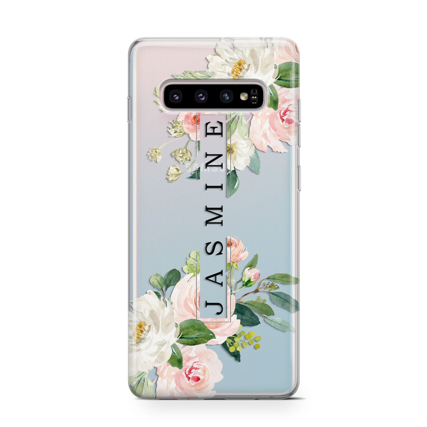 Personalised Floral Wreath with Name Protective Samsung Galaxy Case