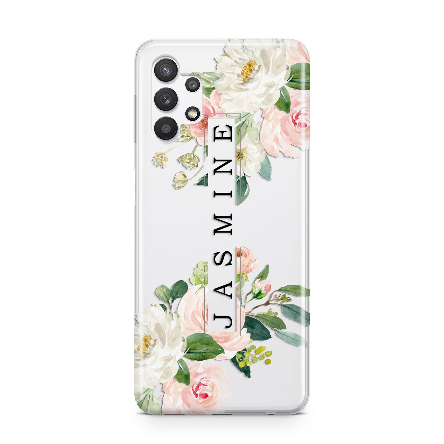 Personalised Floral Wreath with Name Samsung A32 5G Case