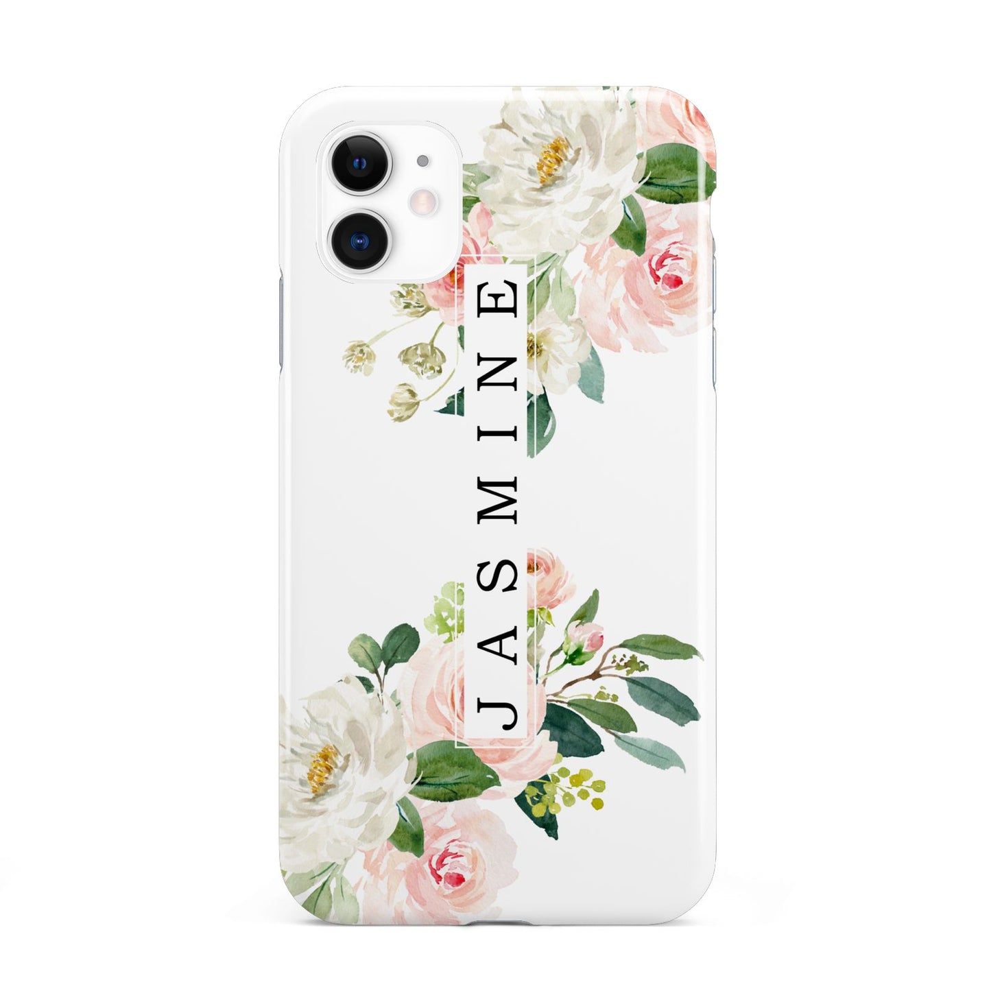 Personalised Floral Wreath with Name iPhone 11 3D Tough Case