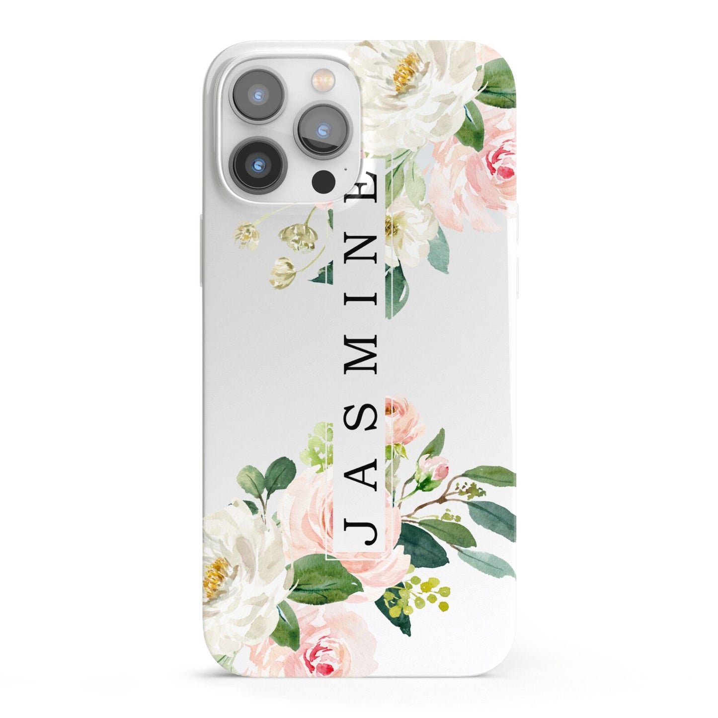 Personalised Floral Wreath with Name iPhone 13 Pro Max Full Wrap 3D Snap Case