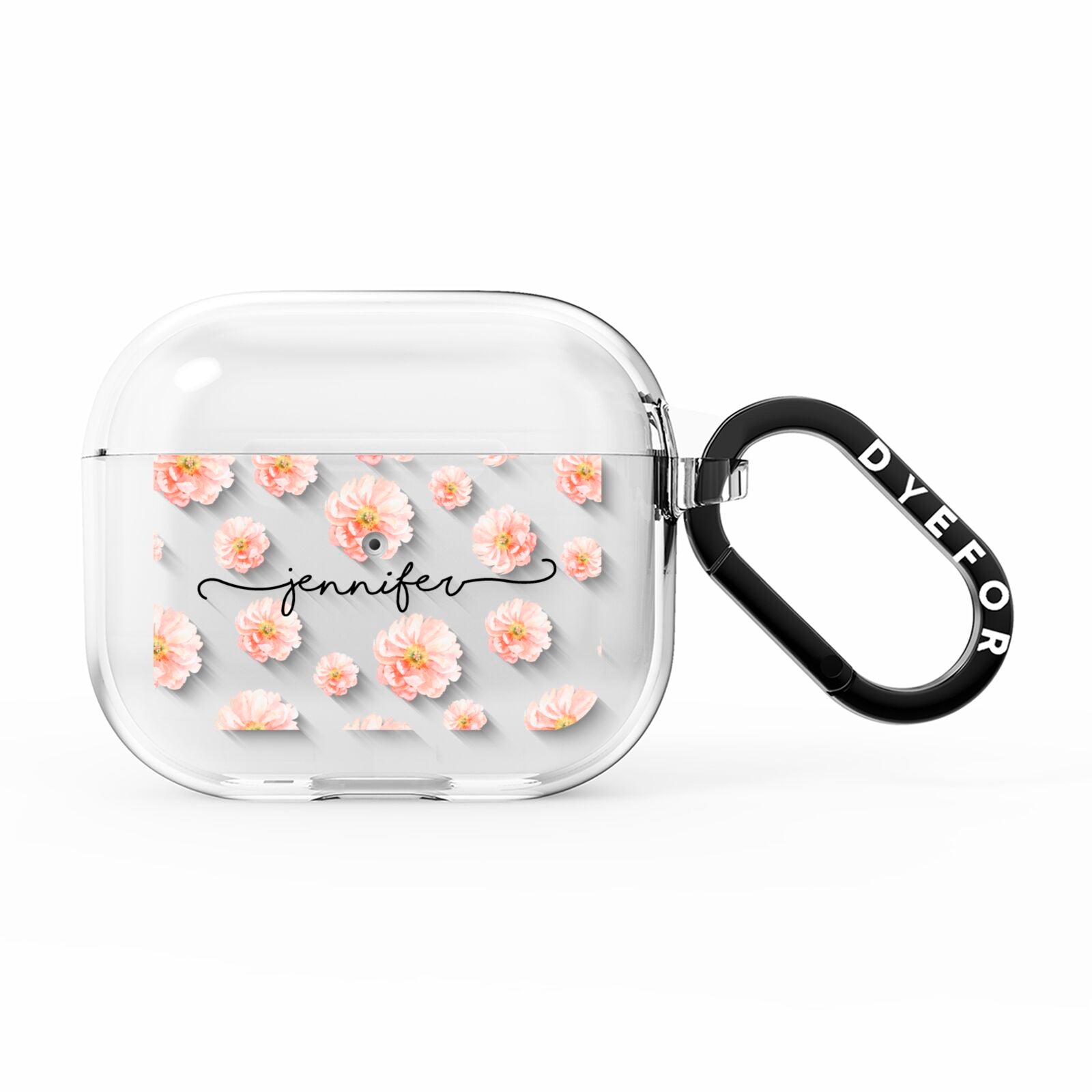 Personalised Flower Name AirPods Clear Case 3rd Gen