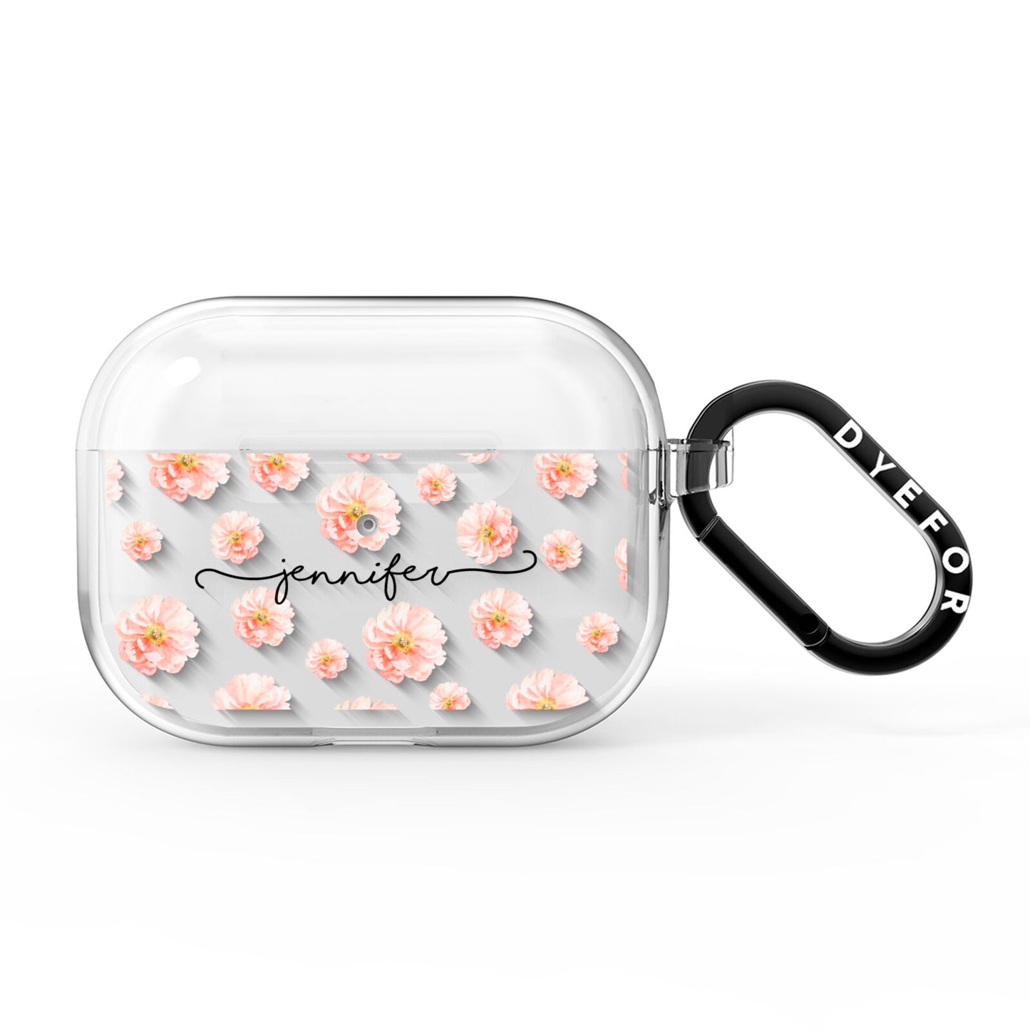 Personalised Flower Name AirPods Pro Clear Case