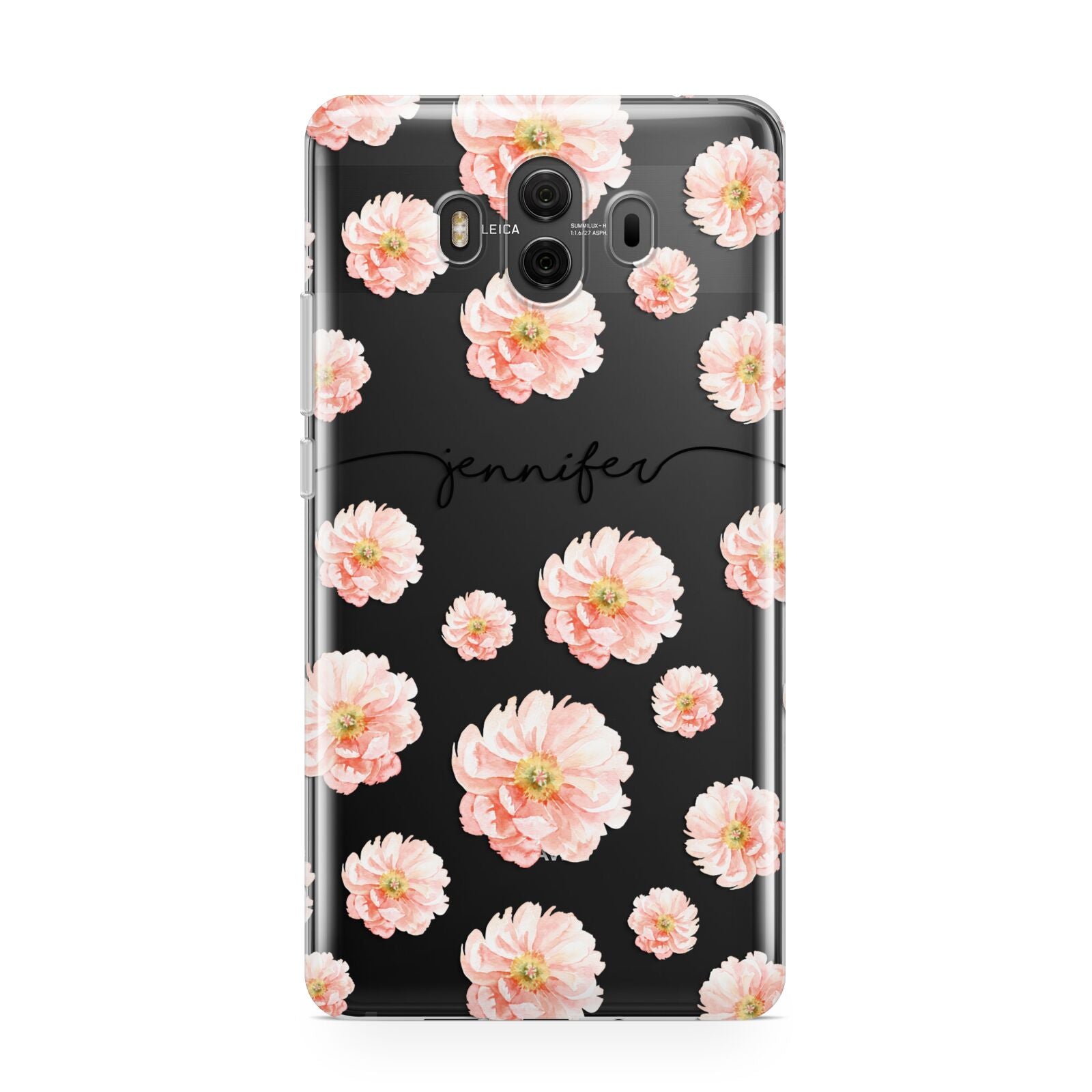 Personalised Flower Name Huawei Mate 10 Protective Phone Case