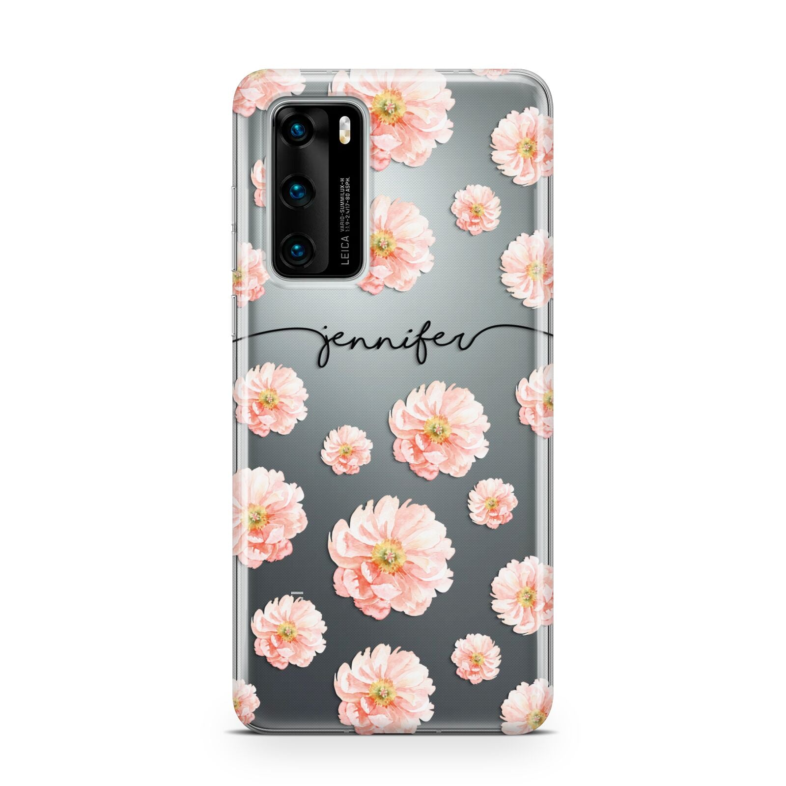 Personalised Flower Name Huawei P40 Phone Case