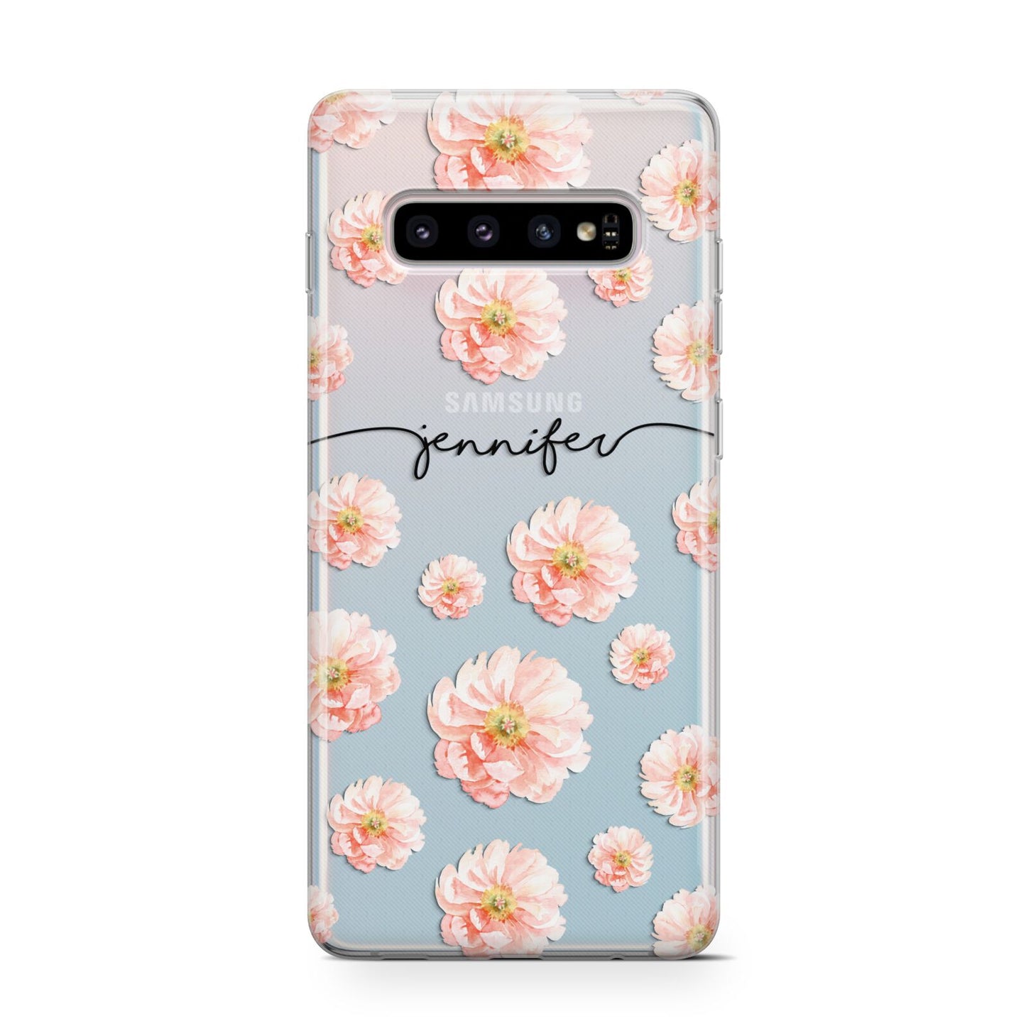 Personalised Flower Name Protective Samsung Galaxy Case