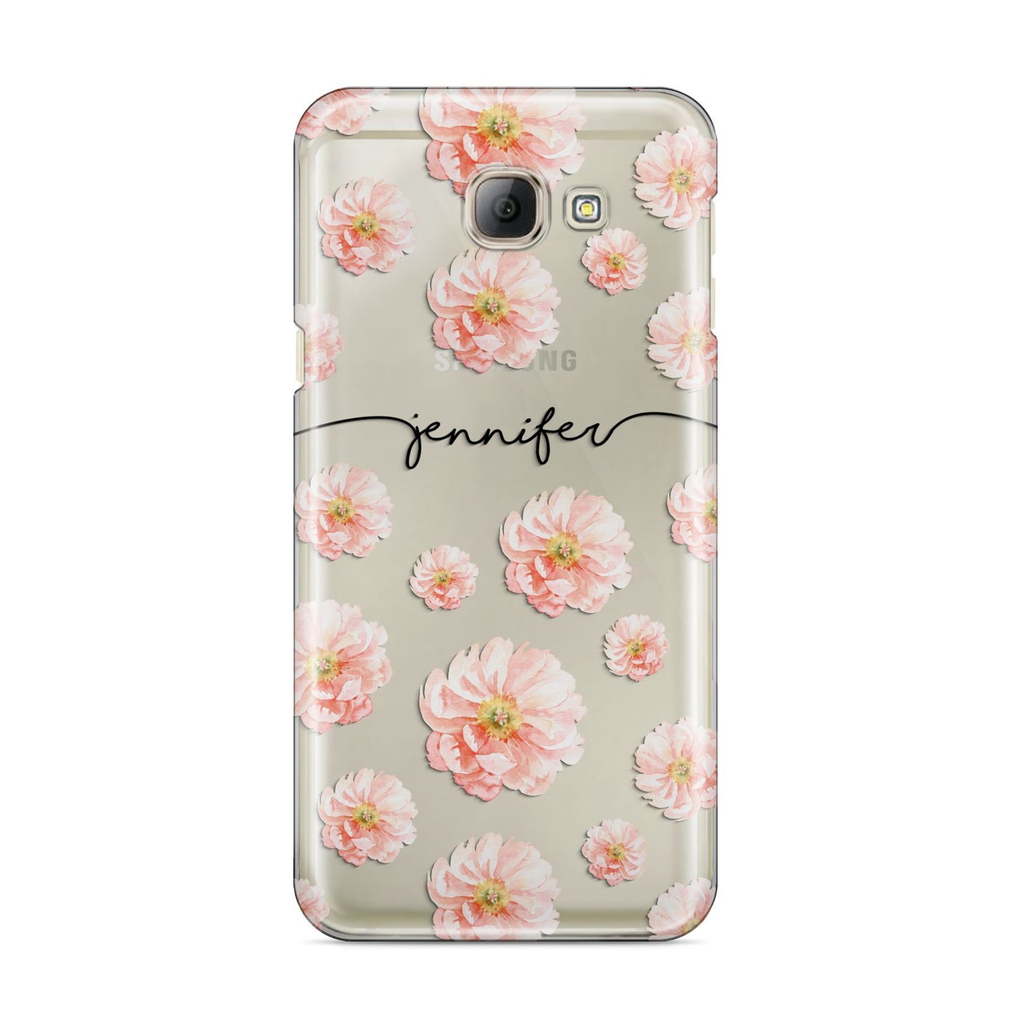 Personalised Flower Name Samsung Galaxy A8 2016 Case