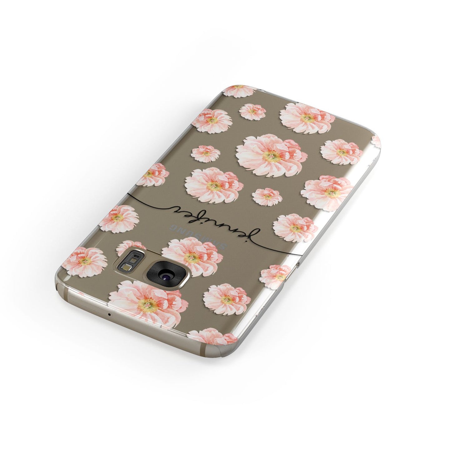 Personalised Flower Name Samsung Galaxy Case Front Close Up