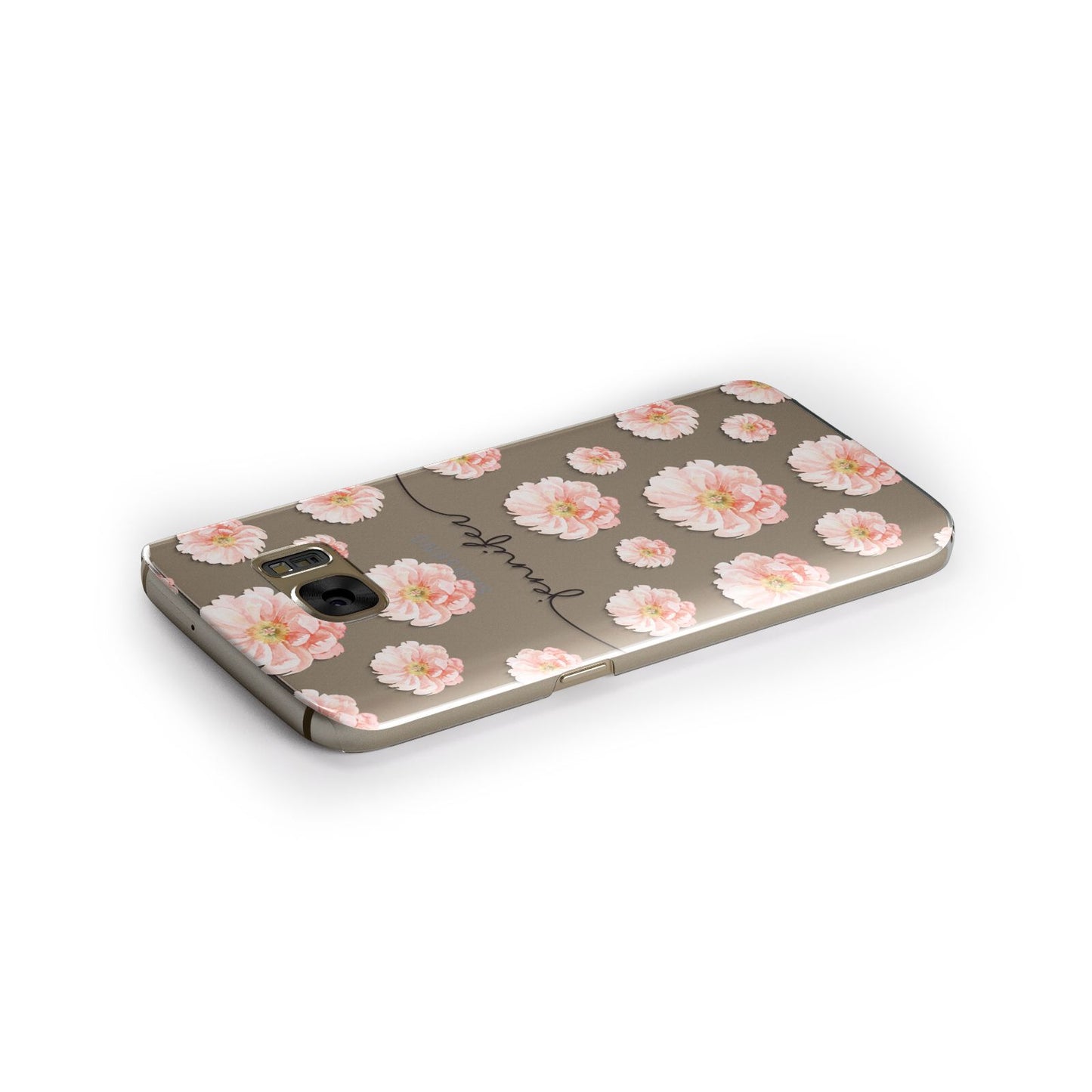 Personalised Flower Name Samsung Galaxy Case Side Close Up