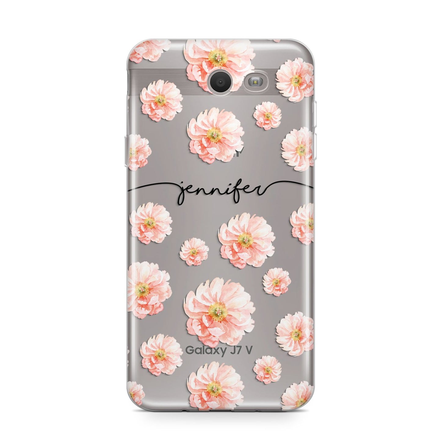 Personalised Flower Name Samsung Galaxy J7 2017 Case