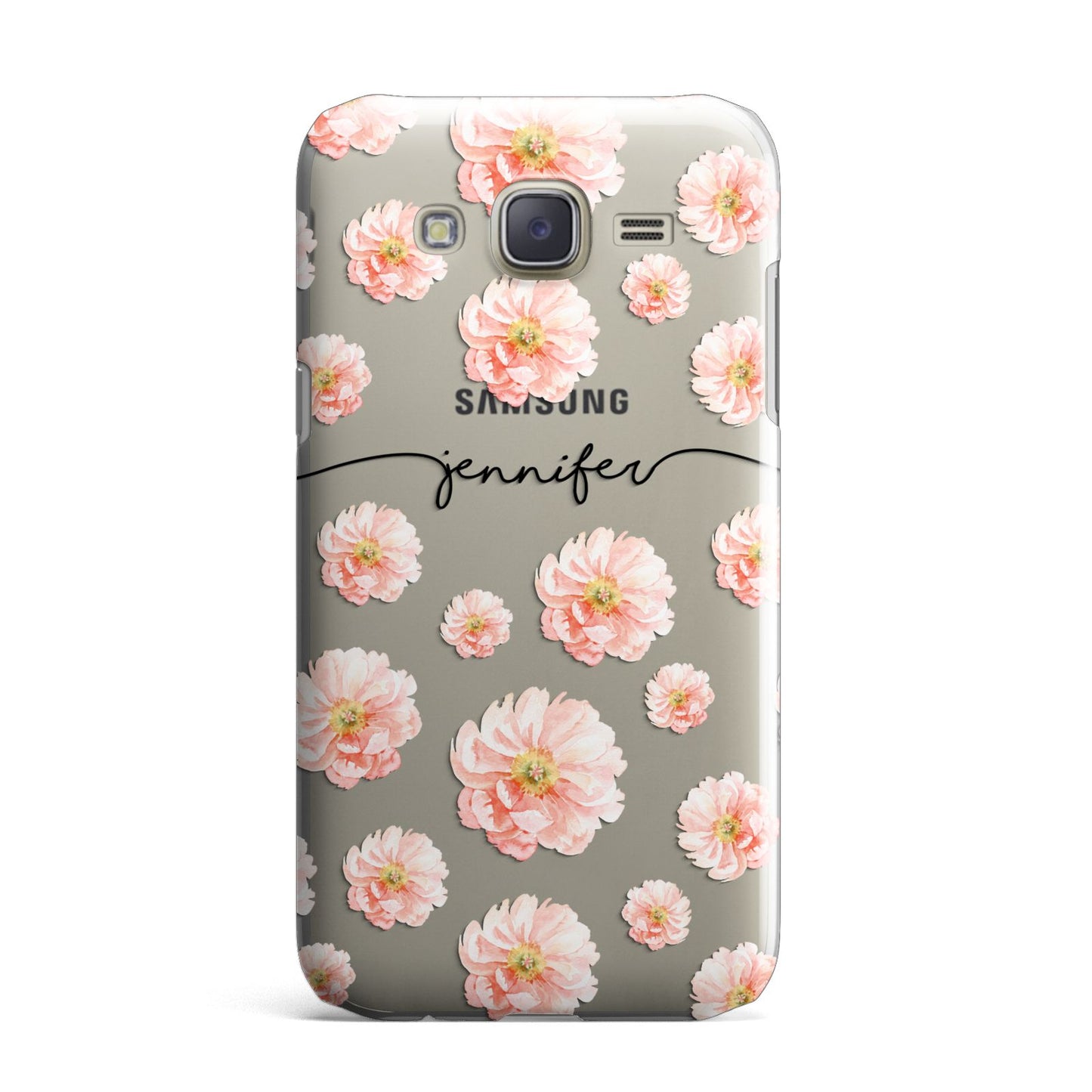 Personalised Flower Name Samsung Galaxy J7 Case