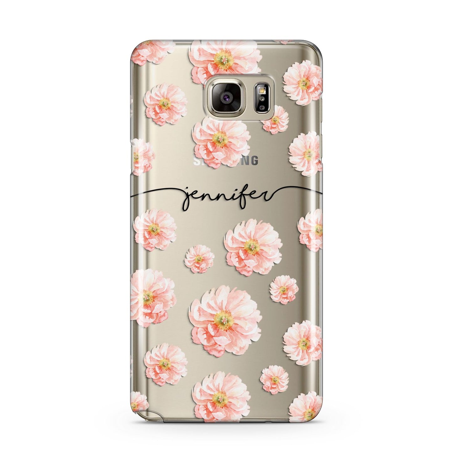 Personalised Flower Name Samsung Galaxy Note 5 Case