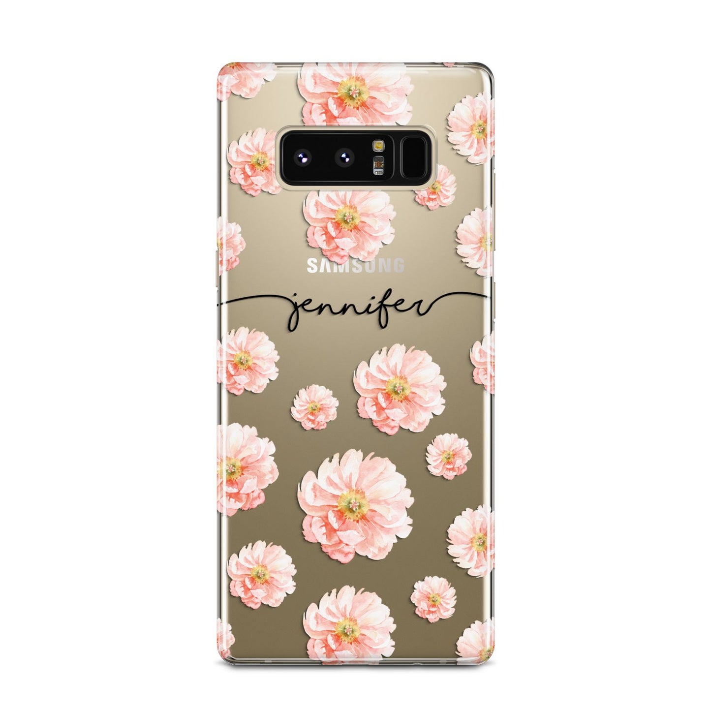 Personalised Flower Name Samsung Galaxy Note 8 Case