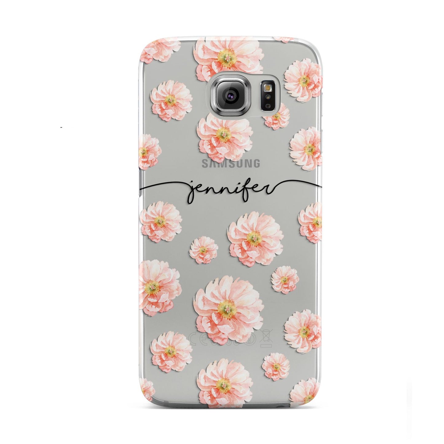 Personalised Flower Name Samsung Galaxy S6 Case