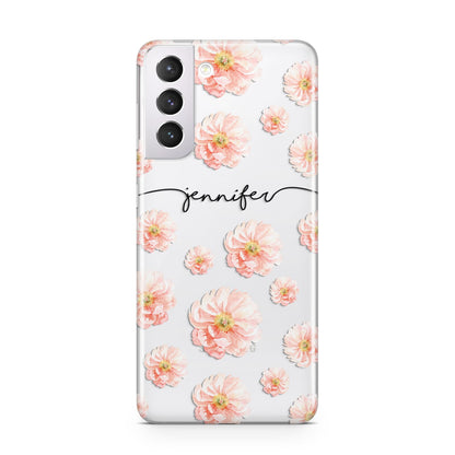 Personalised Flower Name Samsung S21 Case