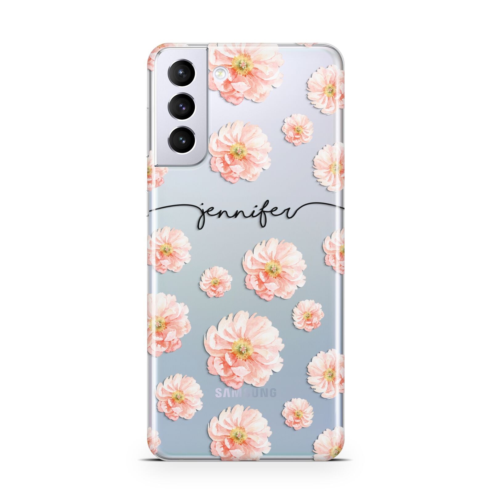 Personalised Flower Name Samsung S21 Plus Case