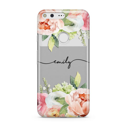 Personalised Flowers Google Pixel Case