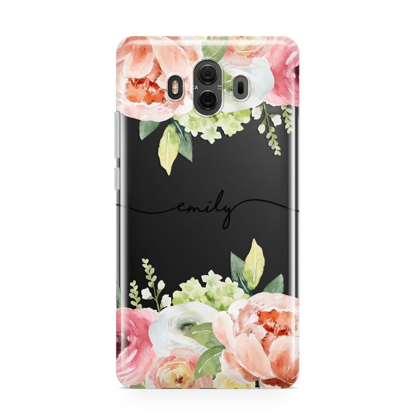 Personalised Flowers Huawei Mate 10 Protective Phone Case