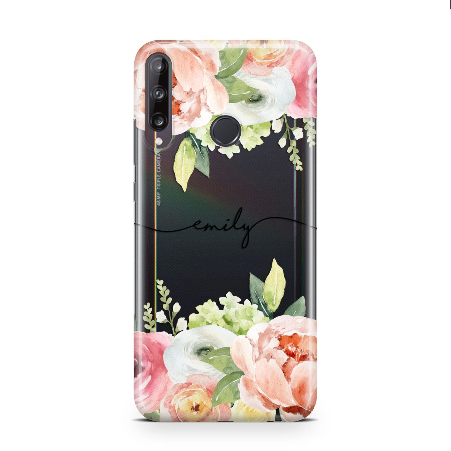 Personalised Flowers Huawei P40 Lite E Phone Case