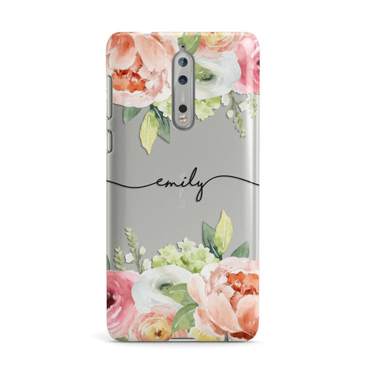 Personalised Flowers Nokia Case