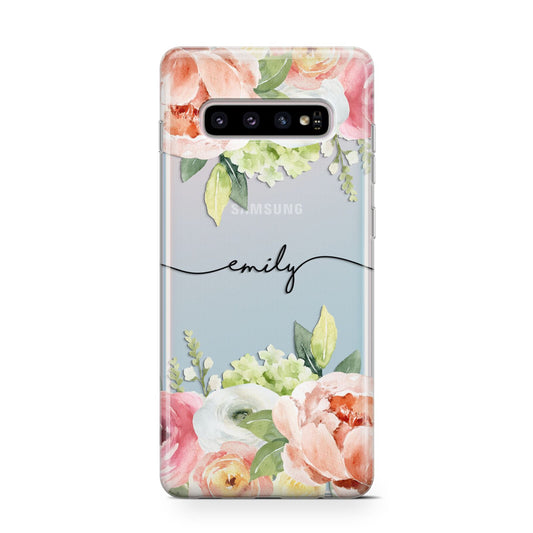 Personalised Flowers Protective Samsung Galaxy Case