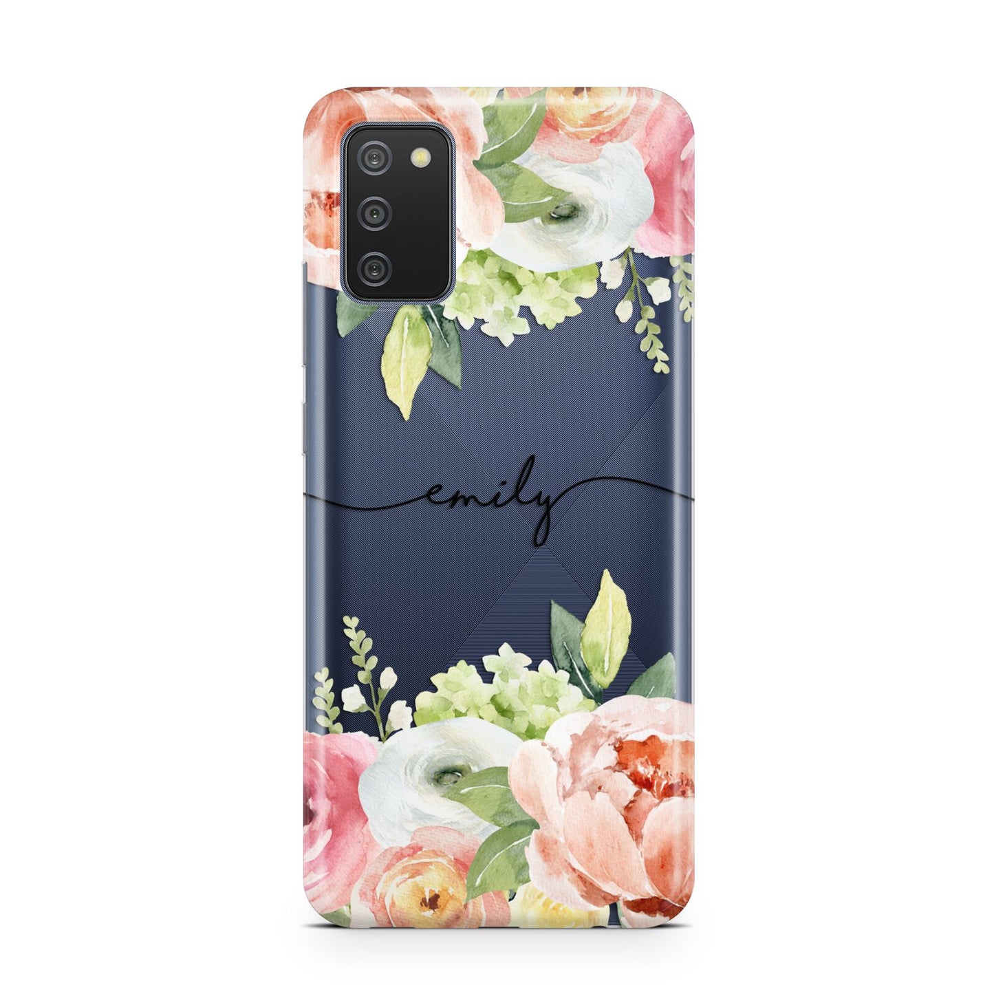 Personalised Flowers Samsung A02s Case