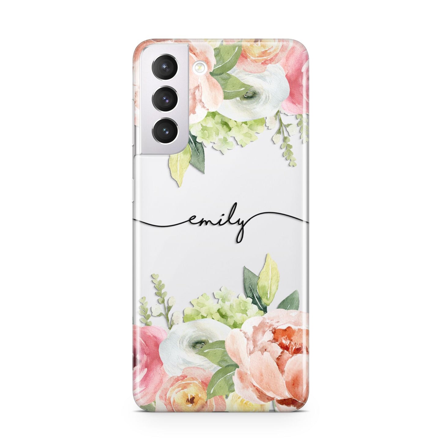 Personalised Flowers Samsung S21 Case