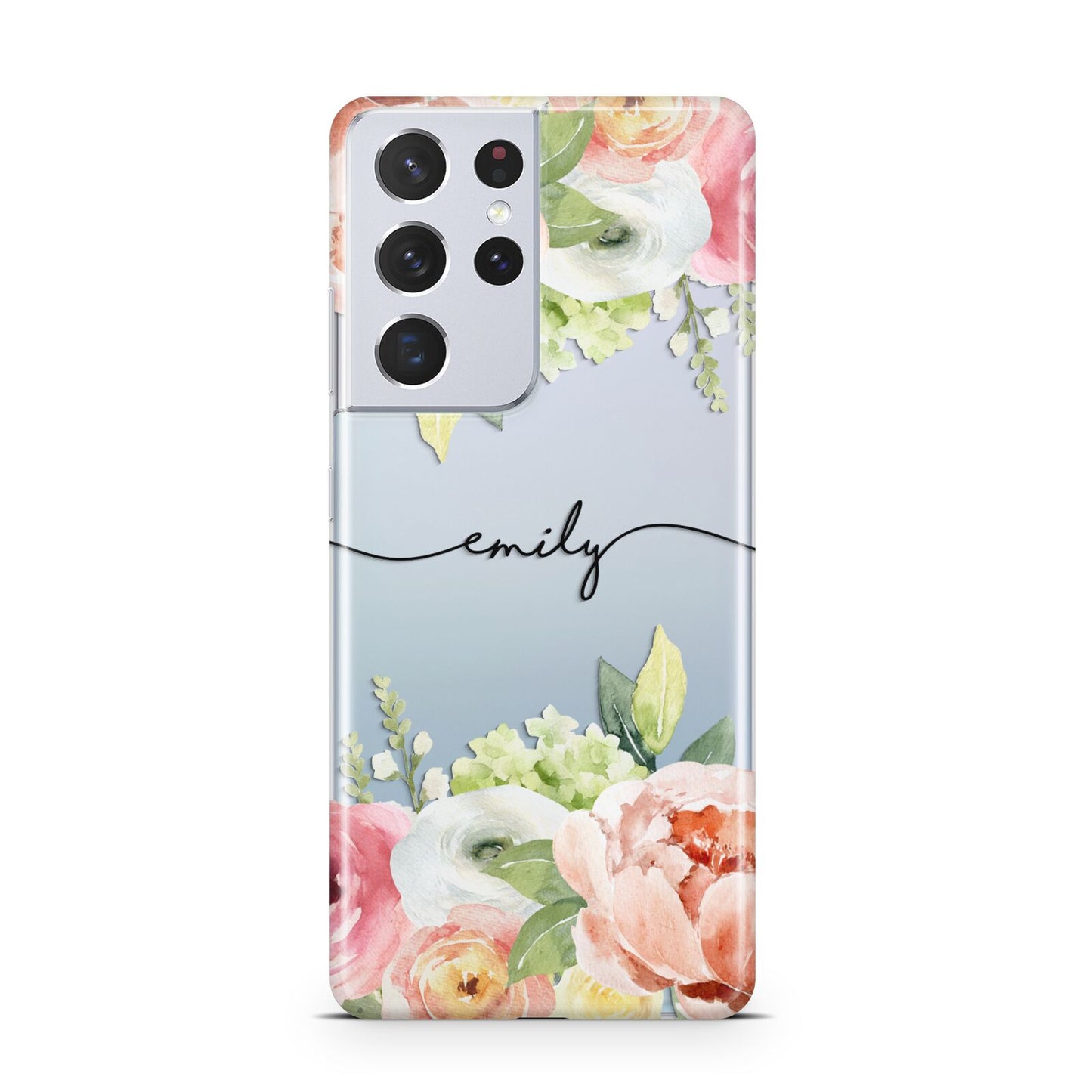 Personalised Flowers Samsung S21 Ultra Case