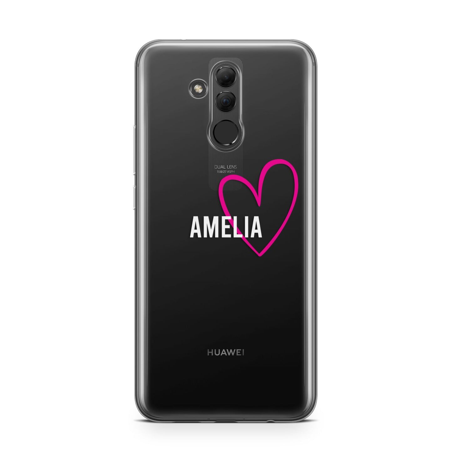 Personalised Font With Heart Huawei Mate 20 Lite