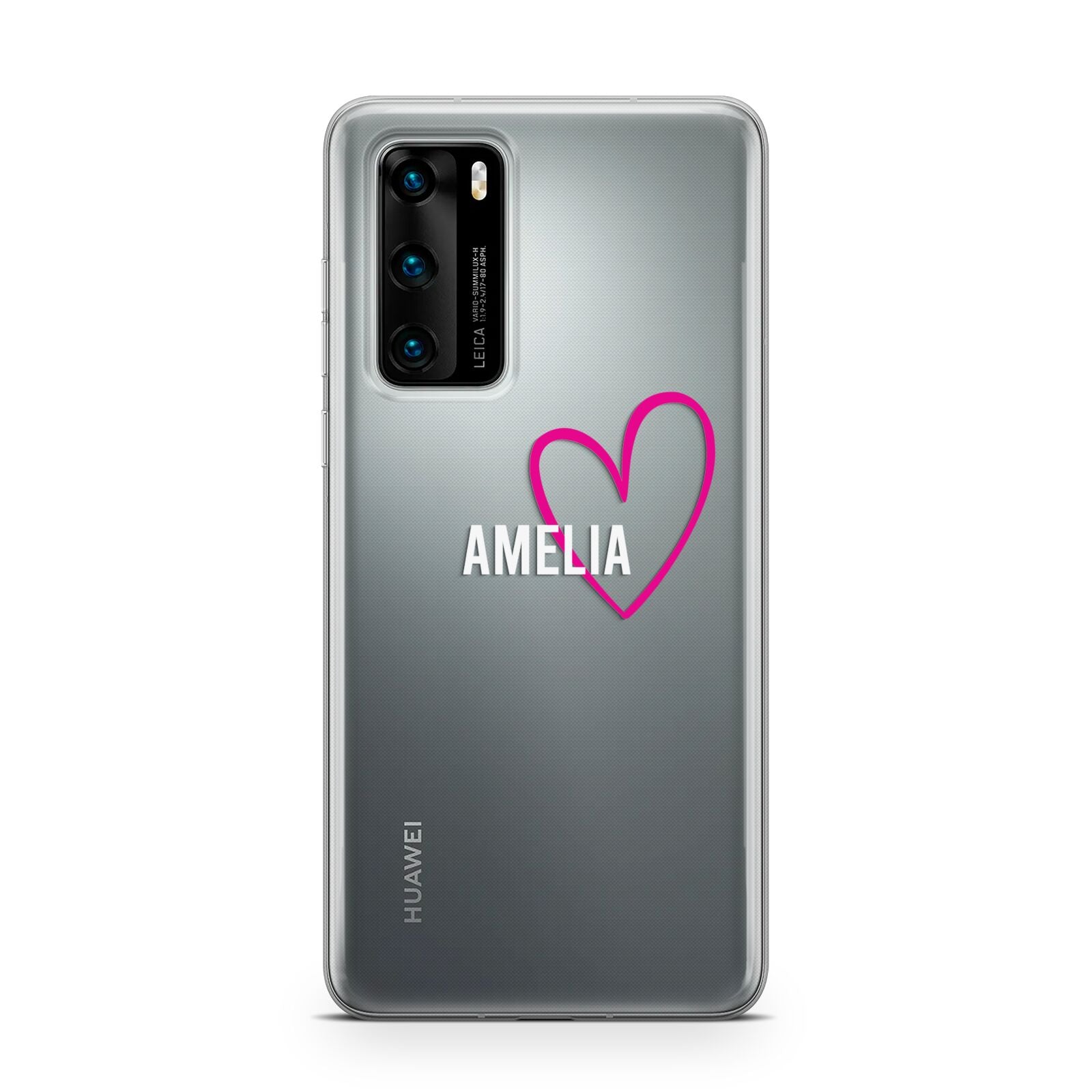 Personalised Font With Heart Huawei P40 Phone Case