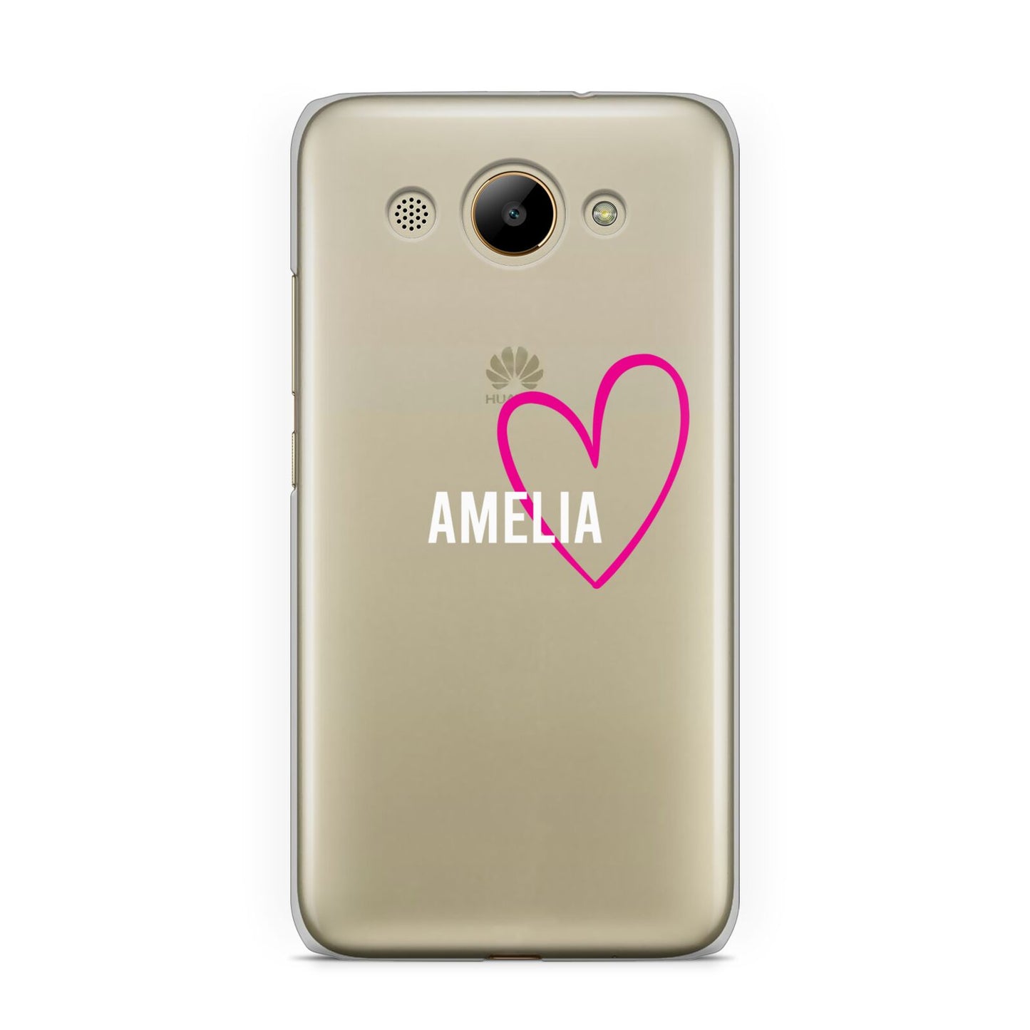 Personalised Font With Heart Huawei Y3 2017