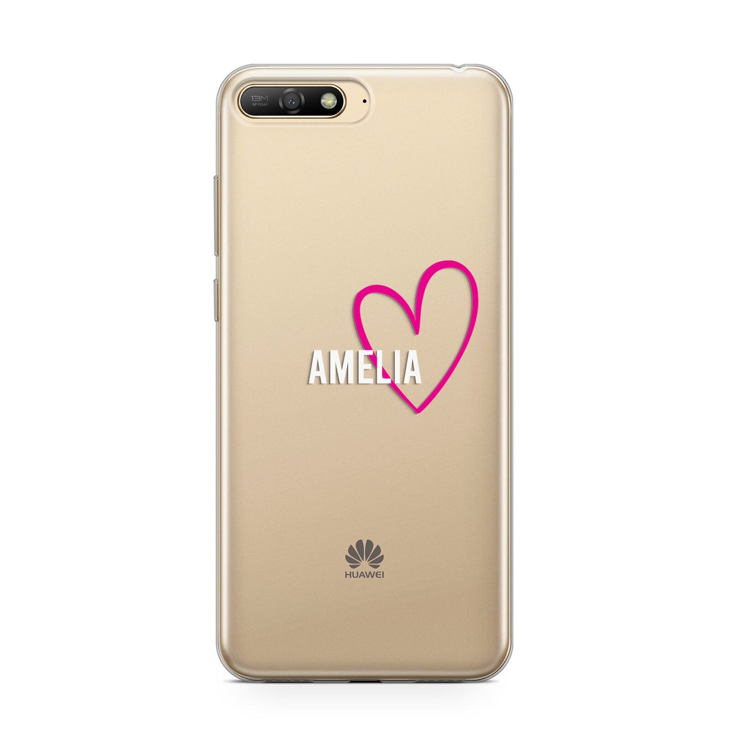 Personalised Font With Heart Huawei Y6 2018